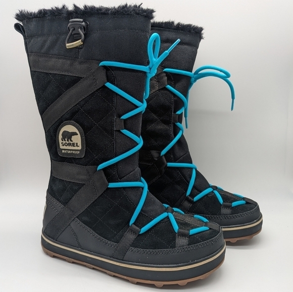 Sorel Glacy Explorer black blue winter boot 7 - Picture 1 of 10